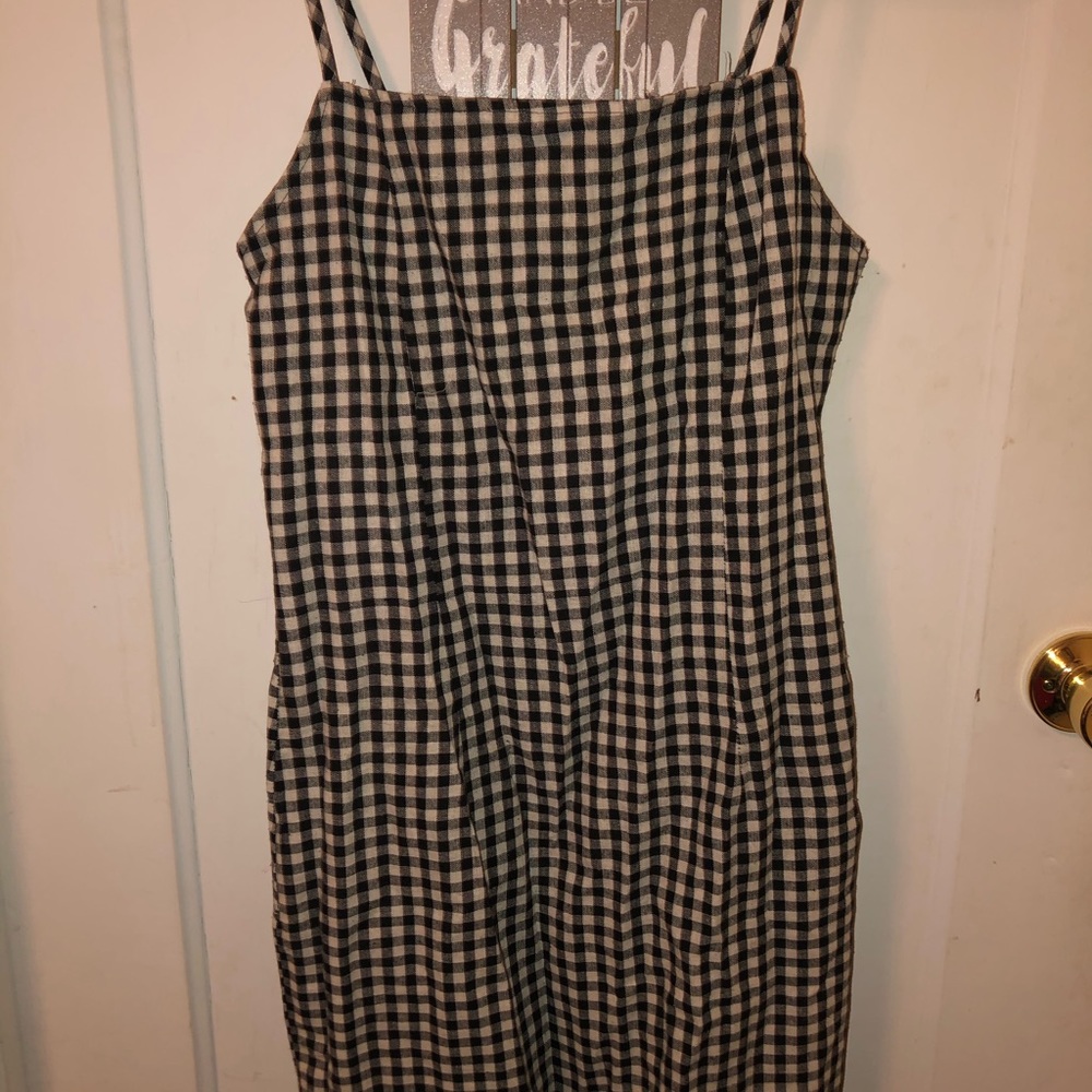bodycon gingham dress